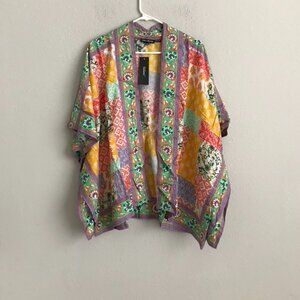 Tolani Collection Reg Open Front Woven Wrap - Patchwork (Sz XXS) a373844